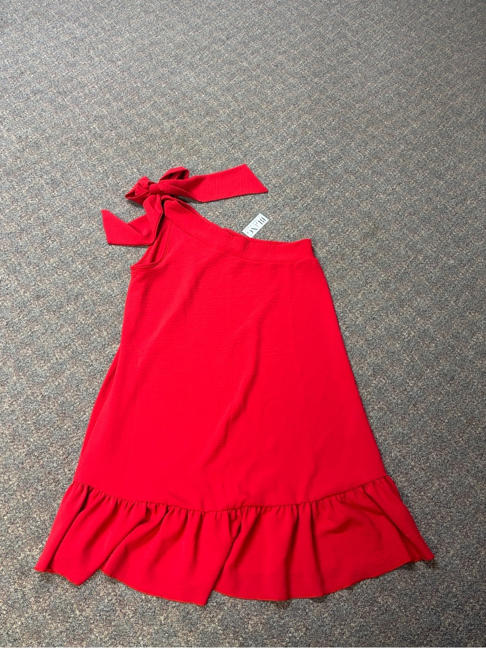 NWT Jodifl One-Shoulder Ruffle Hem Dress S